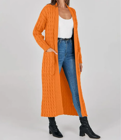 Women's Long Cardigan 2024 Oversized Coat Long Sleeve Open Cardigan Knitted Extra Long Coat Autumn Fashion Jacket Clothes