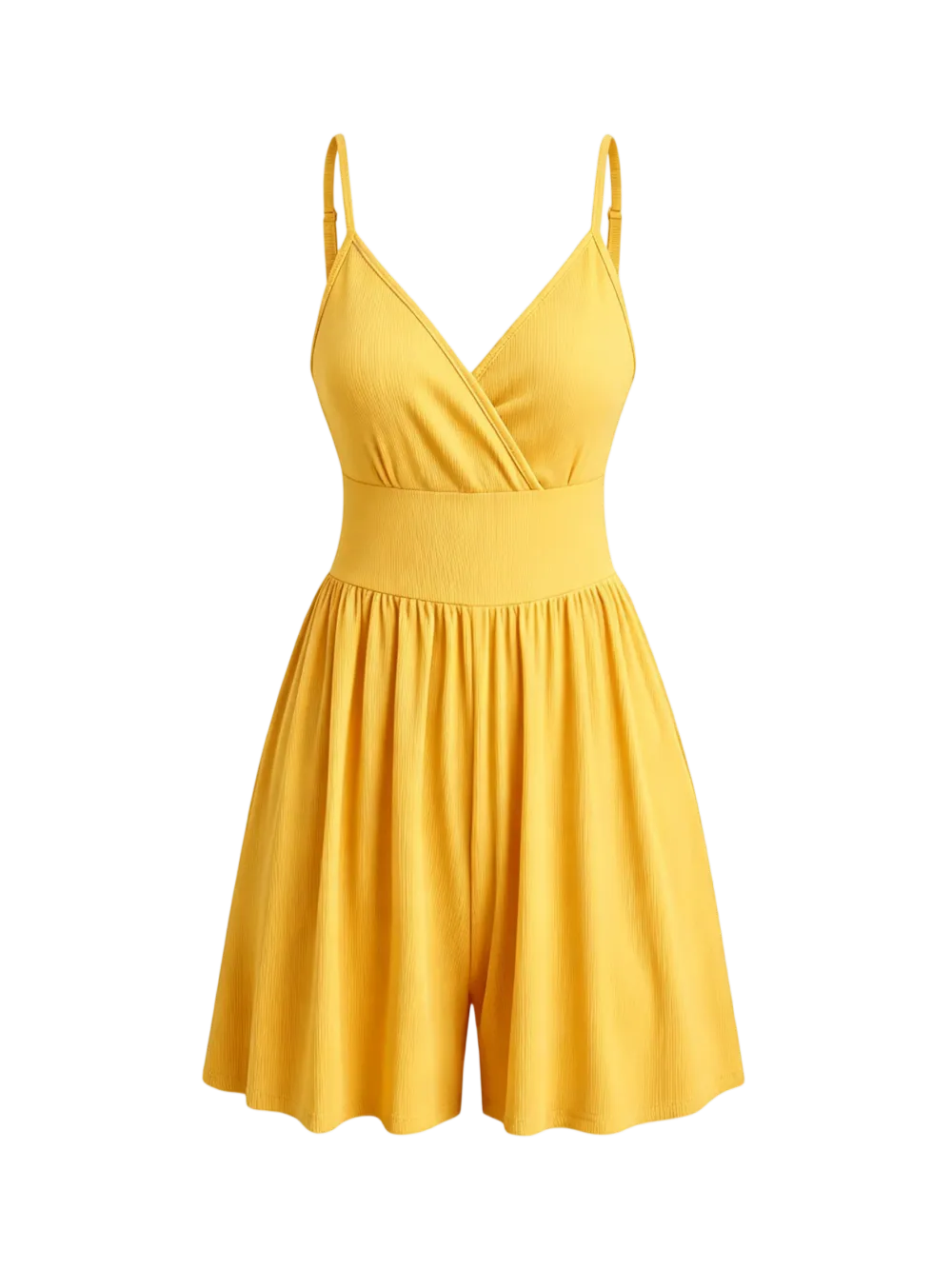 Women's Knitted Plain Backless Wrap Fitted Romper, Casual Chic Jumpsuit