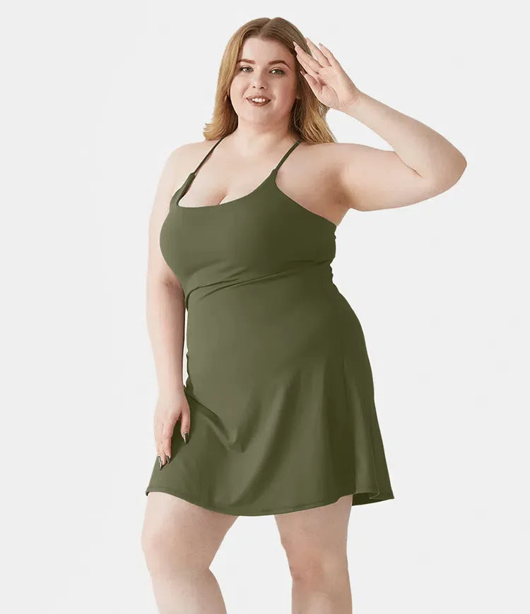 Plush Backless Active Dress-Easy Peezy