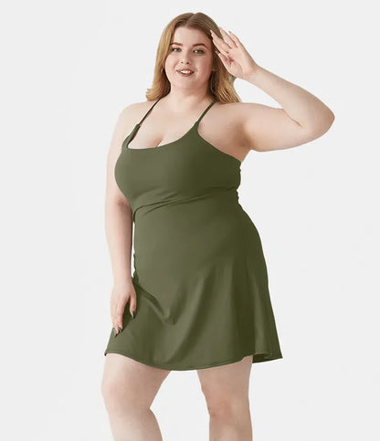 Plush Backless Active Dress-Easy Peezy