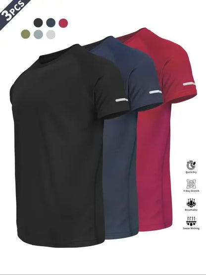 Men's Reflective Breathable Gym Quick Tee