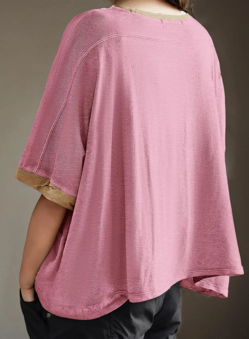 Dokotoo Summer Shirts 2025 Womens Solid T Shirts for Women Loose Oversized Tops Basic Tee