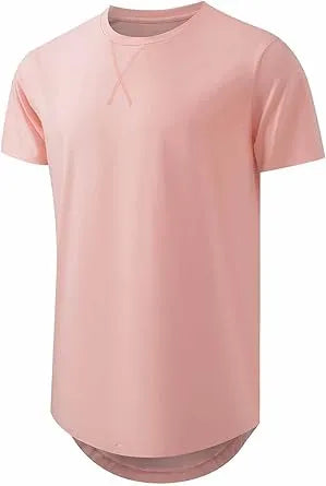 🔥Men's 12-Pack Cotton Hipster Hip Hop Longline Crewneck T-Shirt