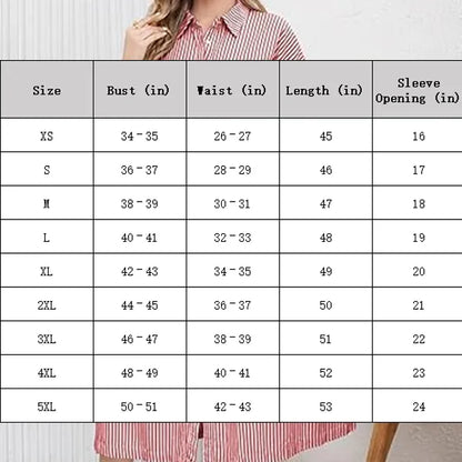 Women's loose-fitting midi striped shirt dress