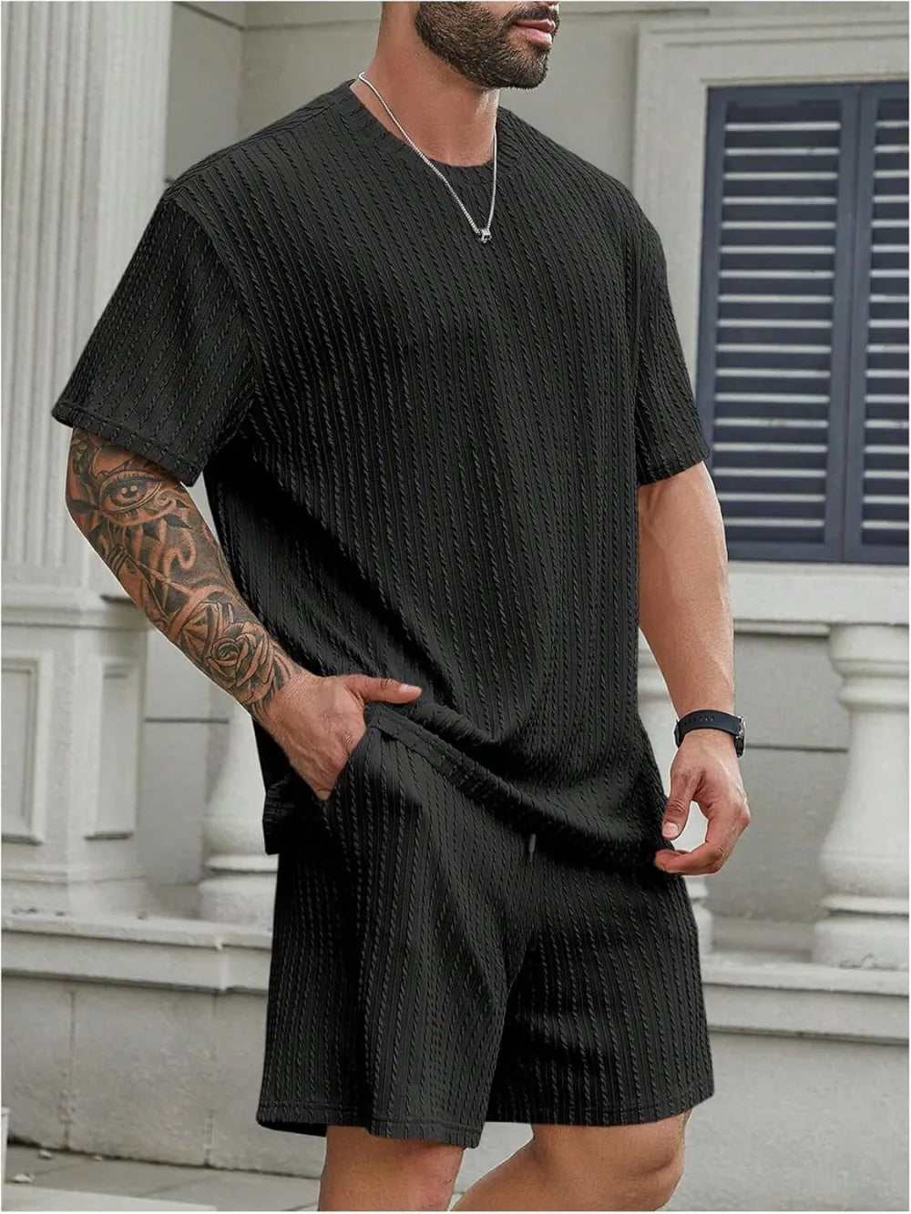 💝Last day promotion! Men's two-piece textured suit