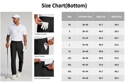 Men's Golf Stretch Straight Leg Pants