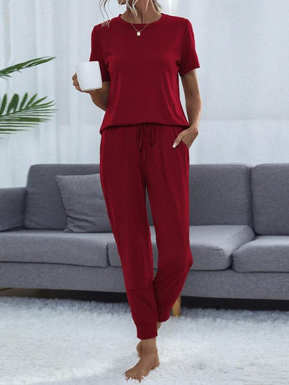 Women's Comfortable Solid Color Lounge Set