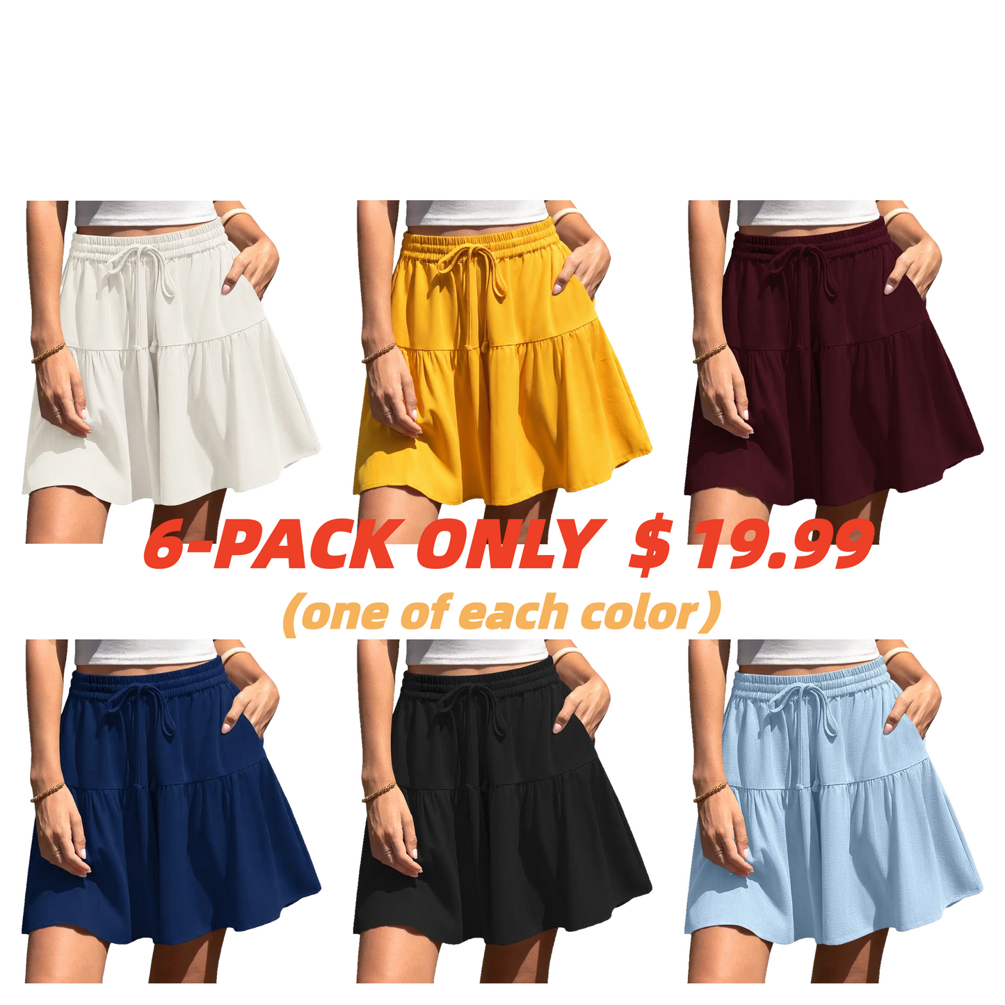 Womens Linen Blend Wide Leg Flowy Culotte Shorts Drawstring Loose Fit Summer Casual Lightweight Comfy Vacation Wear