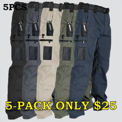 Men's Solid Color Tactical Work Pants