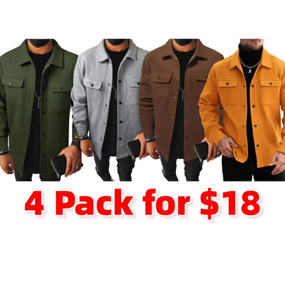 Men's Plain Long Sleeve Jacket