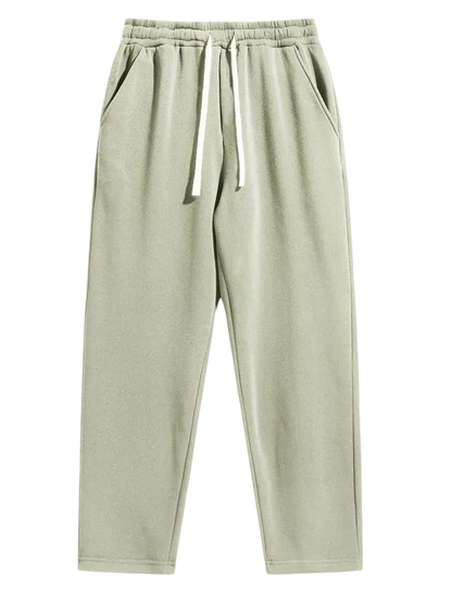 Men's Regular Fit Solid Drawstring Waist Sweatpants