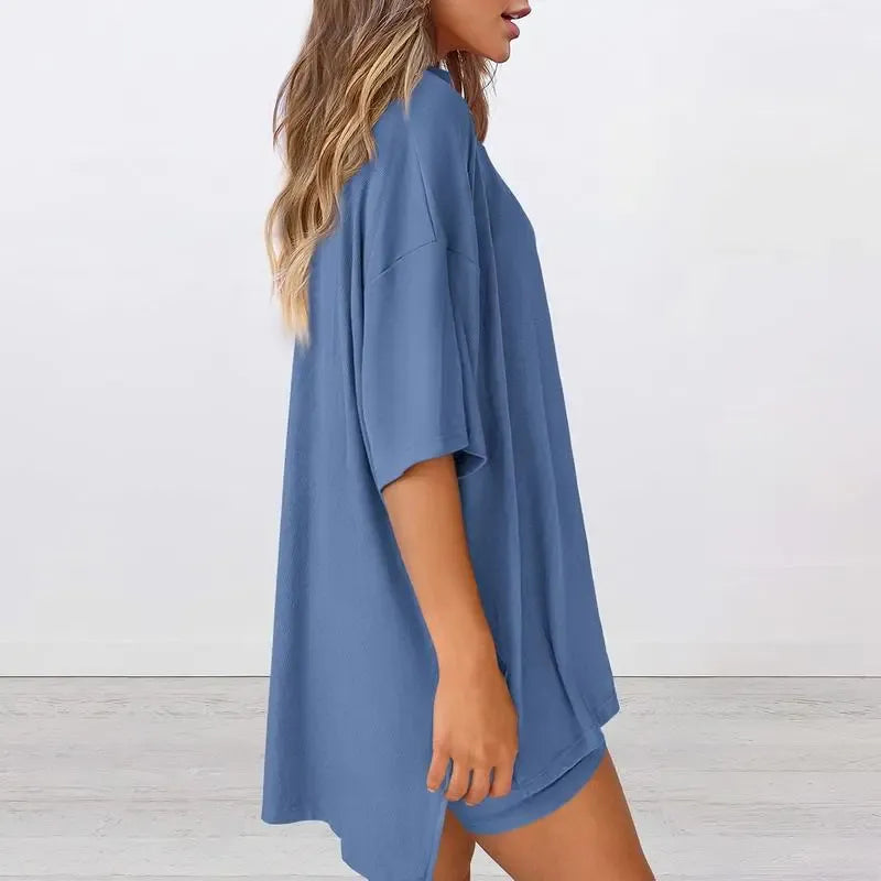 🔥Women's Casual Loose-fitting Two-Piece Set (Crew Neck/V-Neck) 🔥