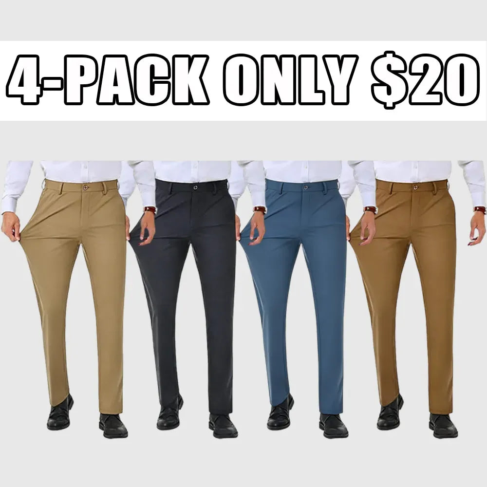 Men's Stretch Dress Pants No Iron Golf Pants Expandable