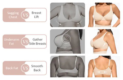Underwire Adjustable Deep V-neck Bra