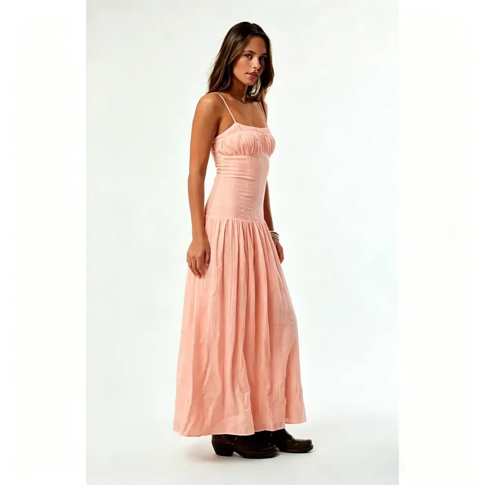 Your Favorite Women's Ava Linen Bustier Maxi Dress