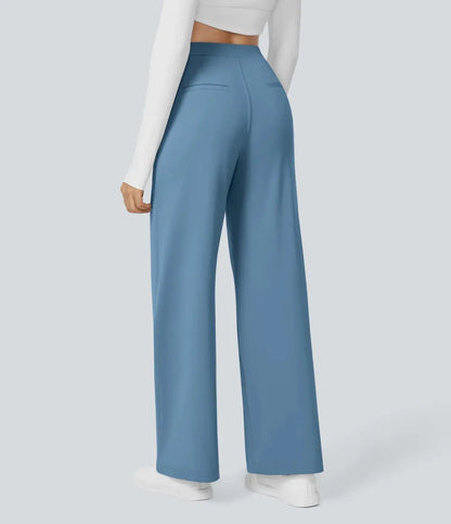 ⏰Big Spring Sale!High Waisted Side Pocket Straight Leg Work Pants
