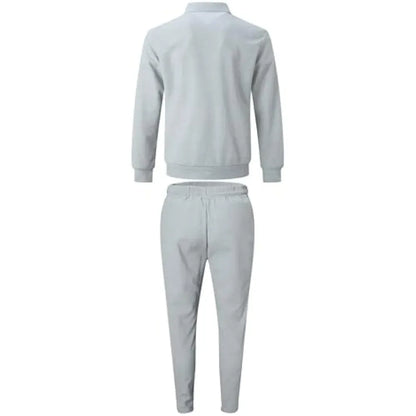 Men’s Zip-Up Tracksuit Set – Sporty 2-Piece Jacket & Pants with Drawstring Waist