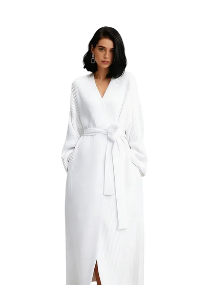Women's double-sided plush bathrobe