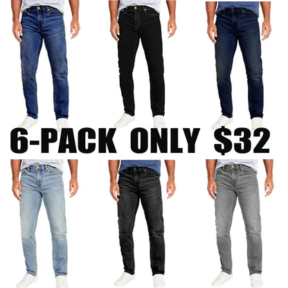 Men's 6-Pack Flex Stretch Slim Straight Jeans