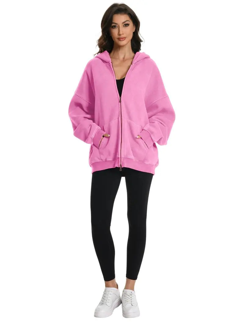 Unisex Oversized zip up hoodie