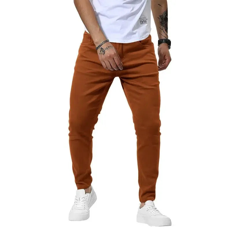 Men's Casual Slim Fit Pants Skinny Stretch Dress Slacks