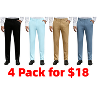 4-Pack-A (Black+Light Blue+Khaki+Dusty Blue)