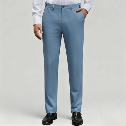 Men's Stretch Dress Pants No Iron Golf Pants Expandable Waist Flat Front Business Casual Pants