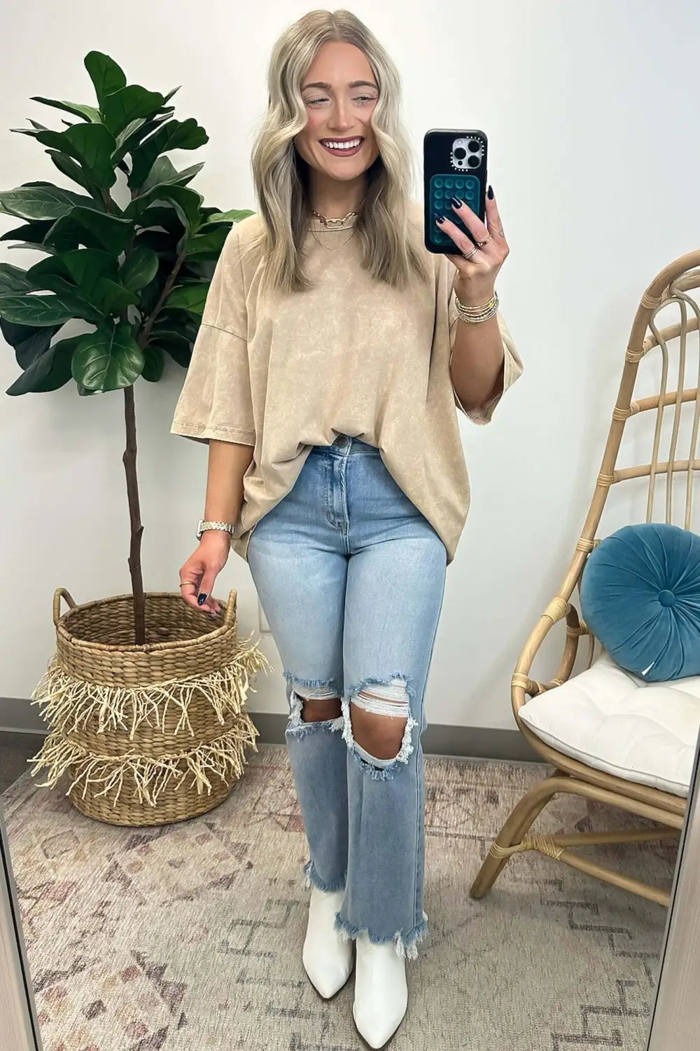Weekend Awaits Mineral Wash Oversized Top - BACK IN STOCK