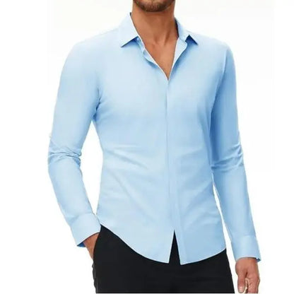 Men’s Slim Fit Stretch Dress Shirt – 16-Way Stretch, Wrinkle-Free