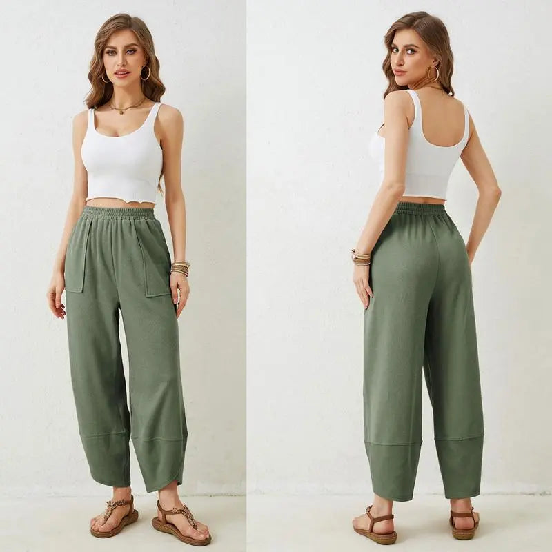 🔥8- PACK Women's Harem Barrel Pants