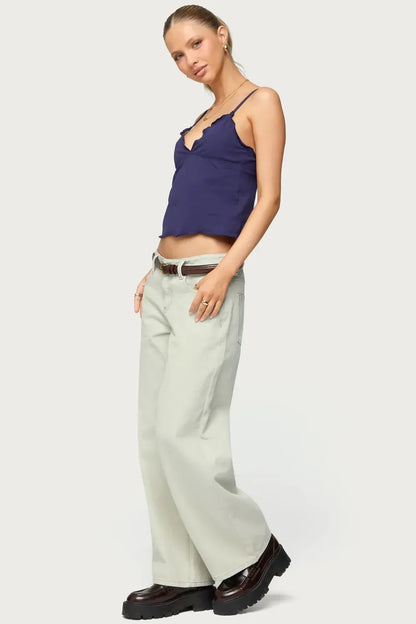 ⚡Last day only $29.9🔥 Raelynn Washed Low Rise Baggy Jeans