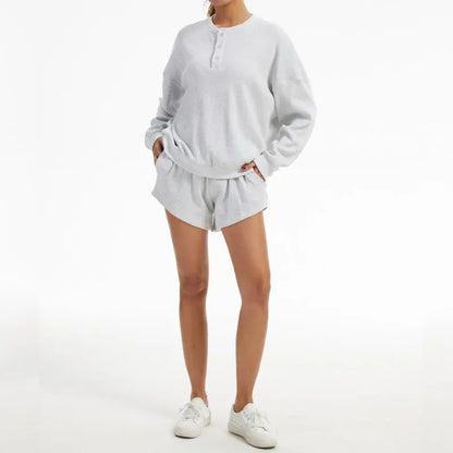 Women's Oversized Waffle Knit Lounge Set