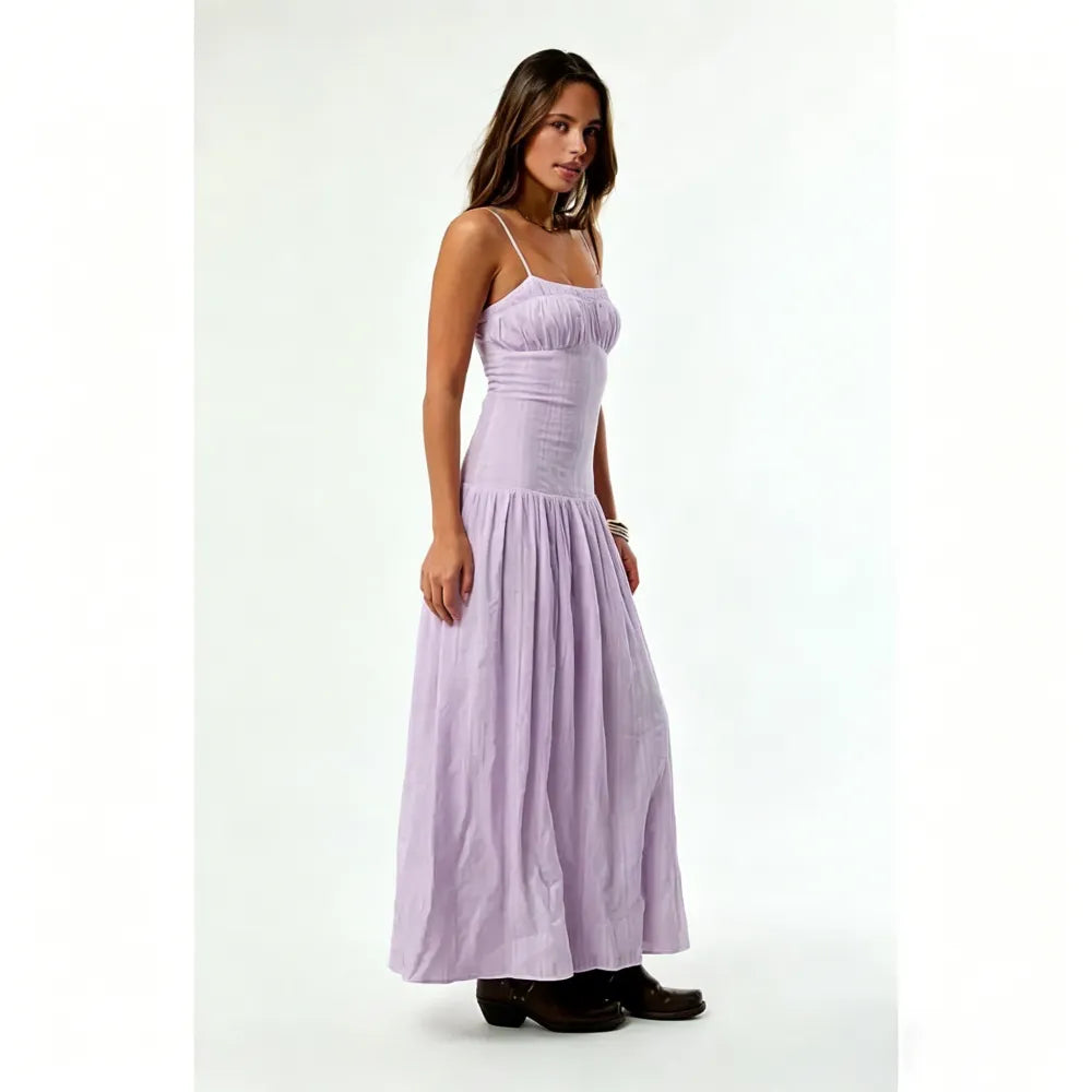 Your Favorite Women's Ava Linen Bustier Maxi Dress