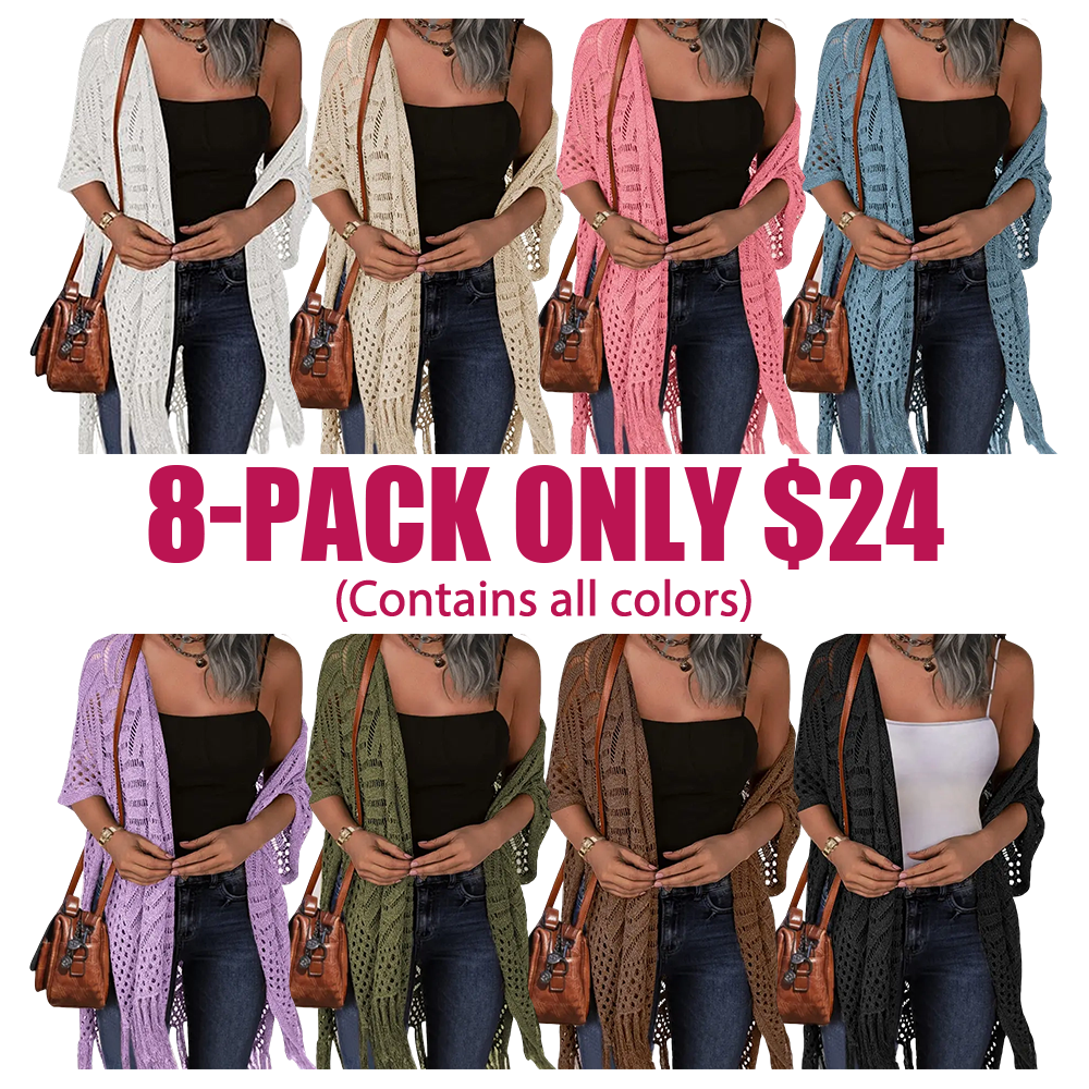 Women's knitted cardigan loose open coat