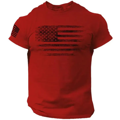 Rogue Style USA Distressed Flag Men's T-Shirt, Casual Cotton Tee - Menswear