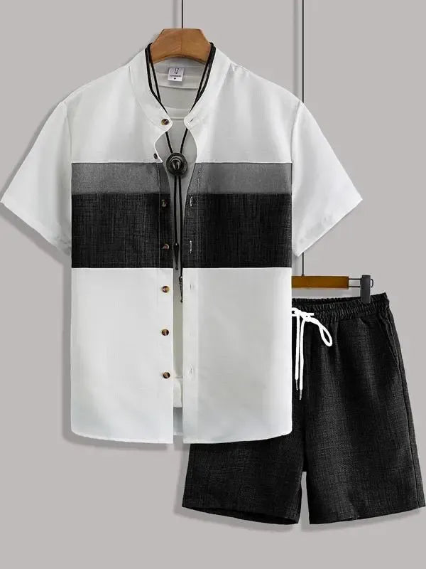 Daily Wear two-Piece Set Men's Casual Top & Track Shorts
