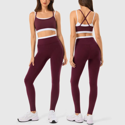 Seamless Leggings & Sports Bra Set with Padded