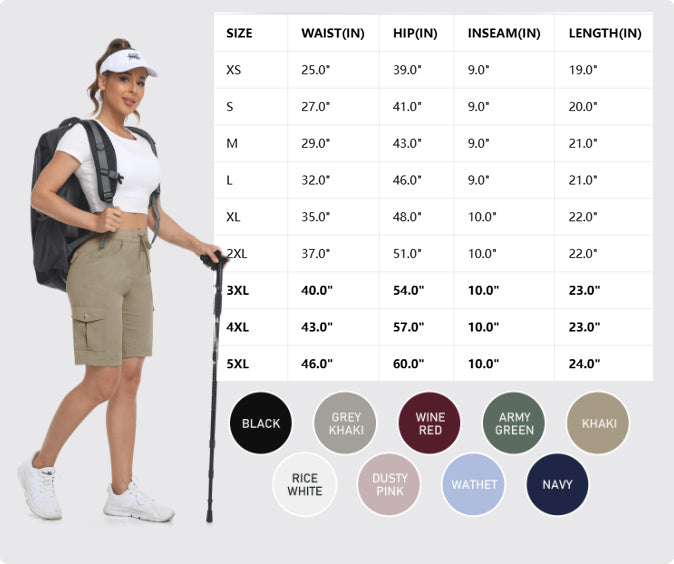 🔥90%off only today🔥[Available in 16 colors]Women's lightweight quick drying outdoor shorts with multifunctional pockets and elastic waistband, suitable for hiking and camping