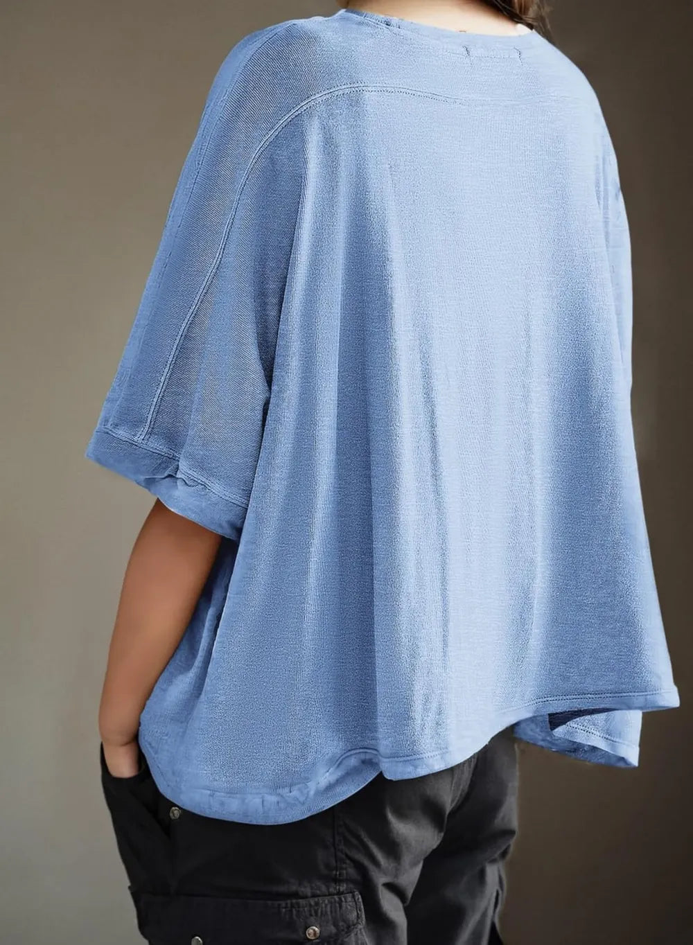 Dokotoo Summer Shirts 2025 Womens Solid T Shirts for Women Loose Oversized Tops Basic Tee