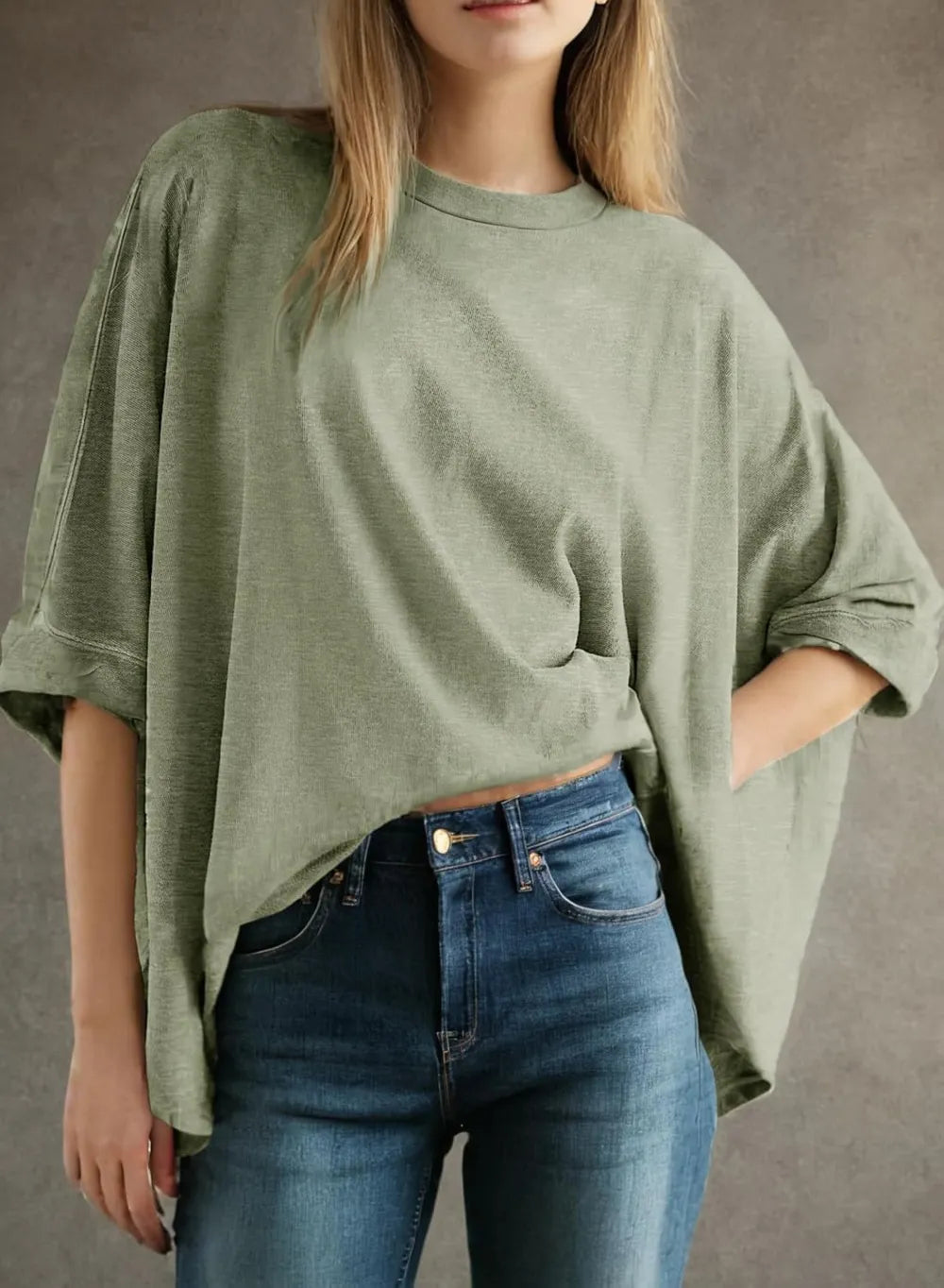 Dokotoo Summer Shirts 2025 Womens Solid T Shirts for Women Loose Oversized Tops Basic Tee