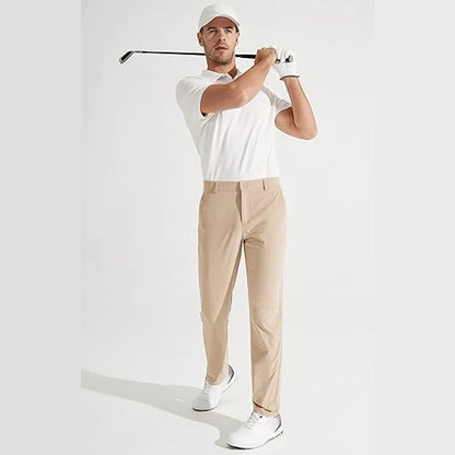 Men's Stretch Gurkha Pants Slim Fit Dress Pants
