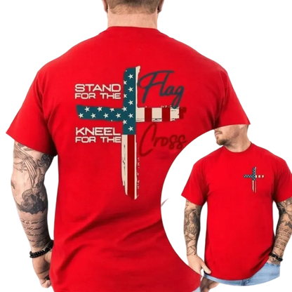 Stand For The Flag Graphic Tees for Cotton Fabric Casual Crew