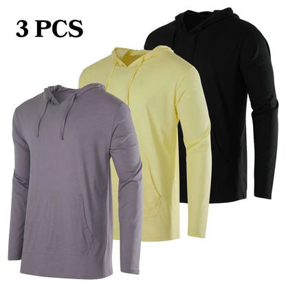 Men's Cotton Lightweight Casual Pullover Drawstring Hoodie With Pocket  (Big & Tall)