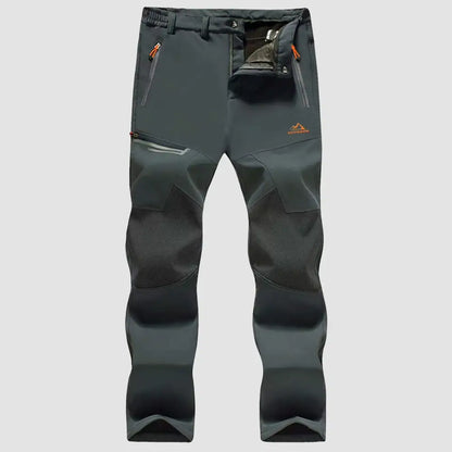 Men's Fleece-Lined Winter Ski Pants – Water-Resistant with 4 Zip Pockets