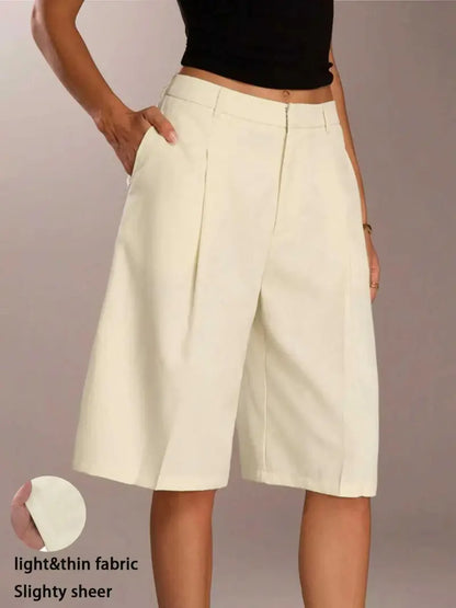 Women's Bermuda Shorts – Comfortable Fit Business Casual Summer Shorts