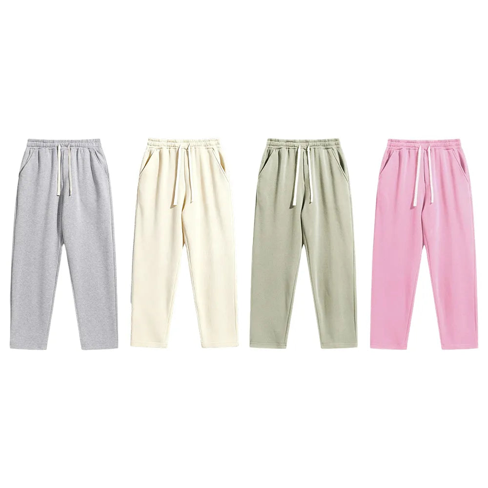 Men's Regular Fit Solid Drawstring Waist Sweatpants