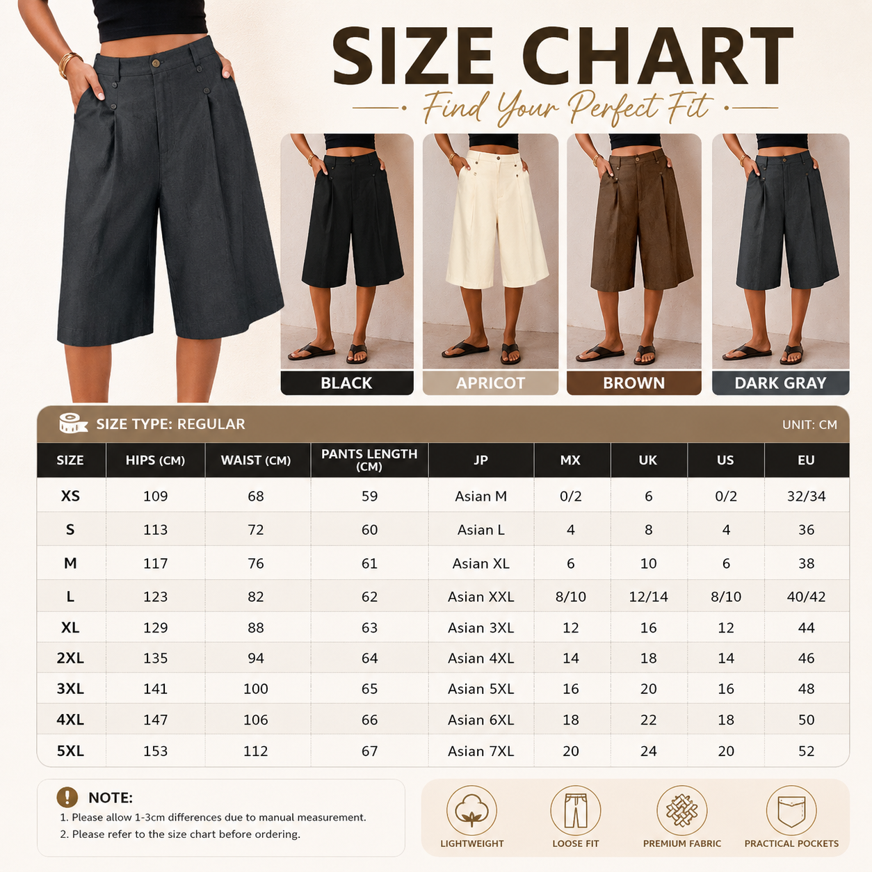Women's Bermuda Shorts – Comfortable Fit Business Casual Summer Shorts