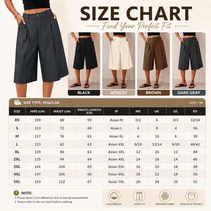 Women's Bermuda Shorts – Comfortable Fit Business Casual Summer Shorts