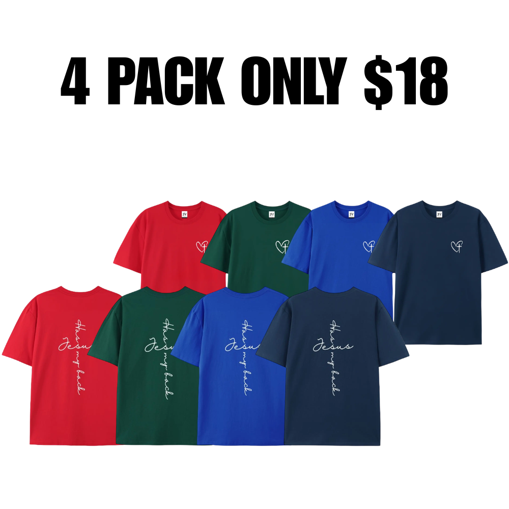 Jesus Has My Back Print T Shirt