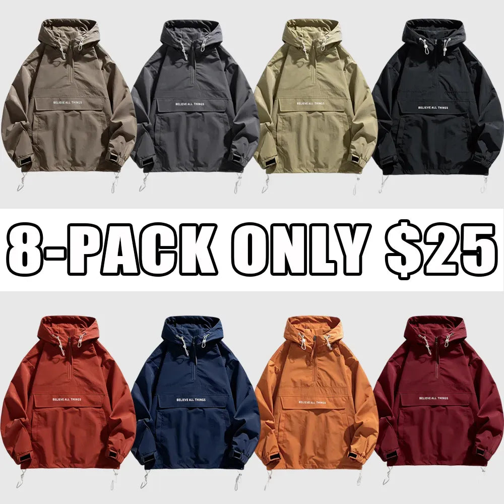 Men's Half Zip Windbreaker Jacket